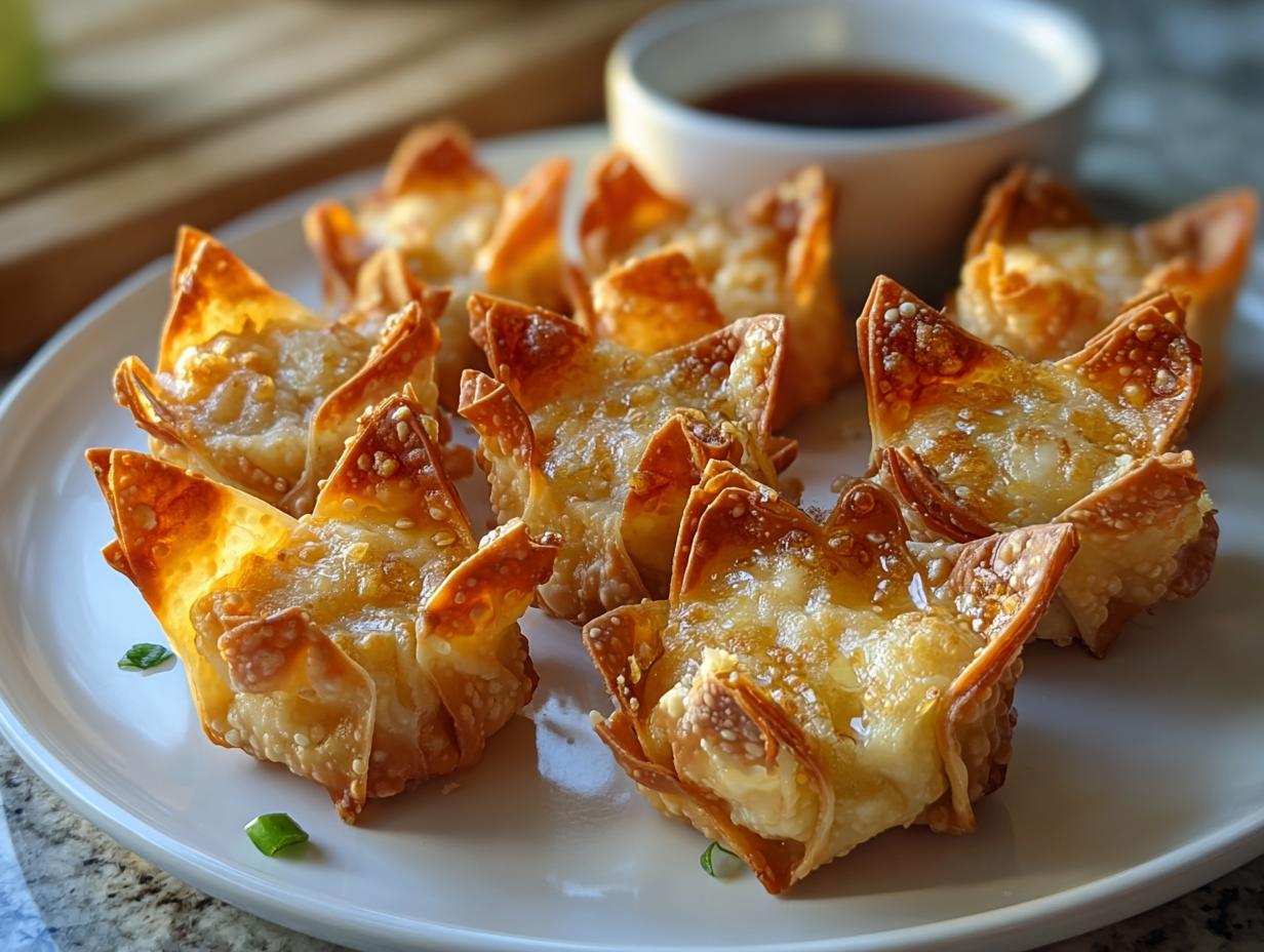 Shrimp Cream Cheese Wontons: 20 Min Prep - Shrimp Cream Cheese Wontons - additional detail