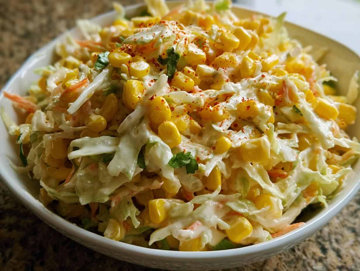 Spicy Jalapeno Corn Coleslaw: 2 Amazing Twists - Spicy Jalapeno Corn Coleslaw - additional detail