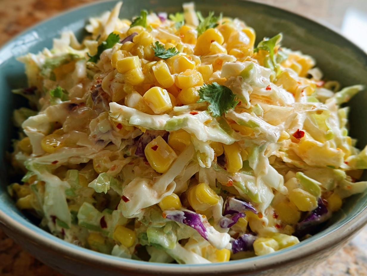 Spicy Jalapeno Corn Coleslaw