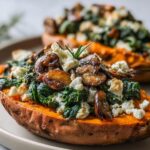 Stuffed Sweet Potatoes Spinach