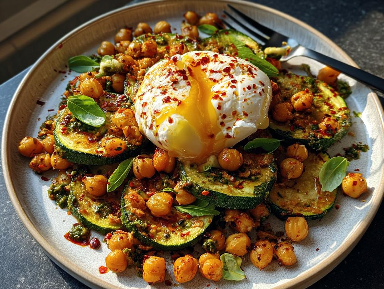 Zucchini Chickpea Burrata Salad