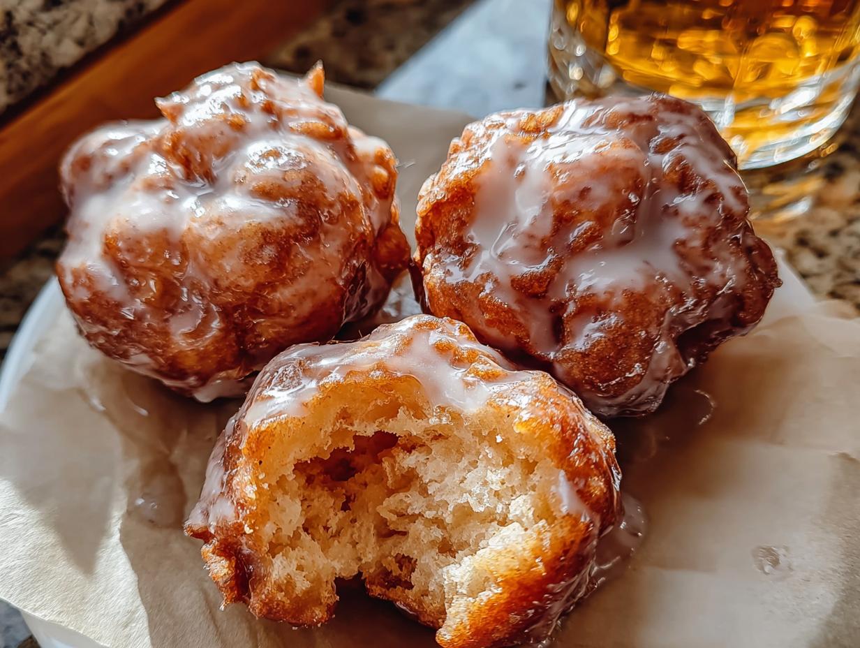 Boozy Bourbon Apple Fritters