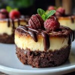 Brownie Bottom Mini Cheesecakes: 1 Flavorful Bite 6 Brownie Bottom Mini Cheesecakes