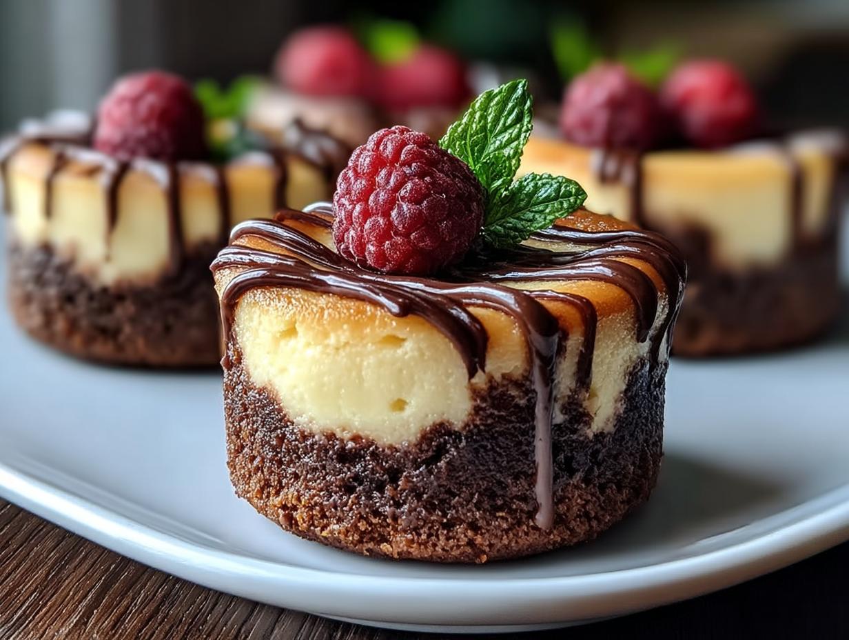 Brownie Bottom Mini Cheesecakes: 1 Flavorful Bite - Brownie Bottom Mini Cheesecakes - additional detail