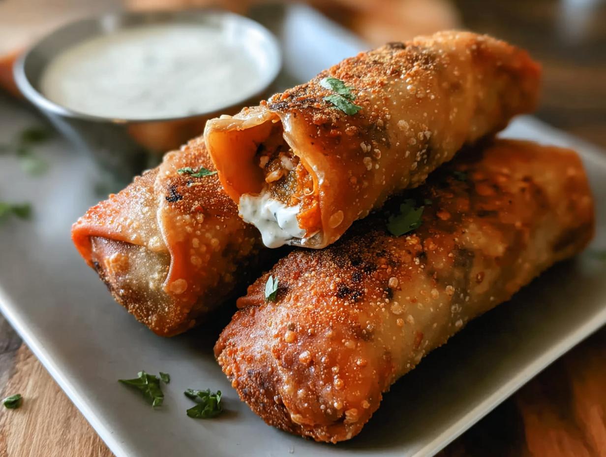 Buffalo Chicken Egg Rolls: 12 Amazing Bites - Buffalo Chicken Egg Rolls - additional detail