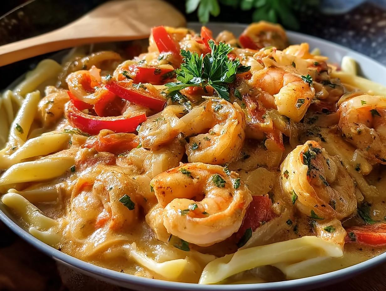 Creamy Jamaican Shrimp Rasta