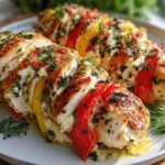Greek Stuffed Chicken Hasselback: 1 Glorious Bite 6 Greek Stuffed Chicken Hasselback