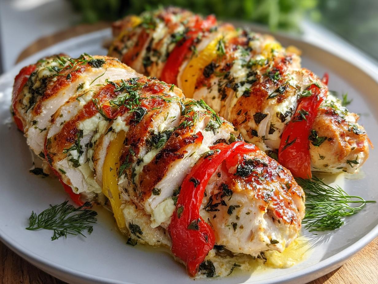 Greek Stuffed Chicken Hasselback