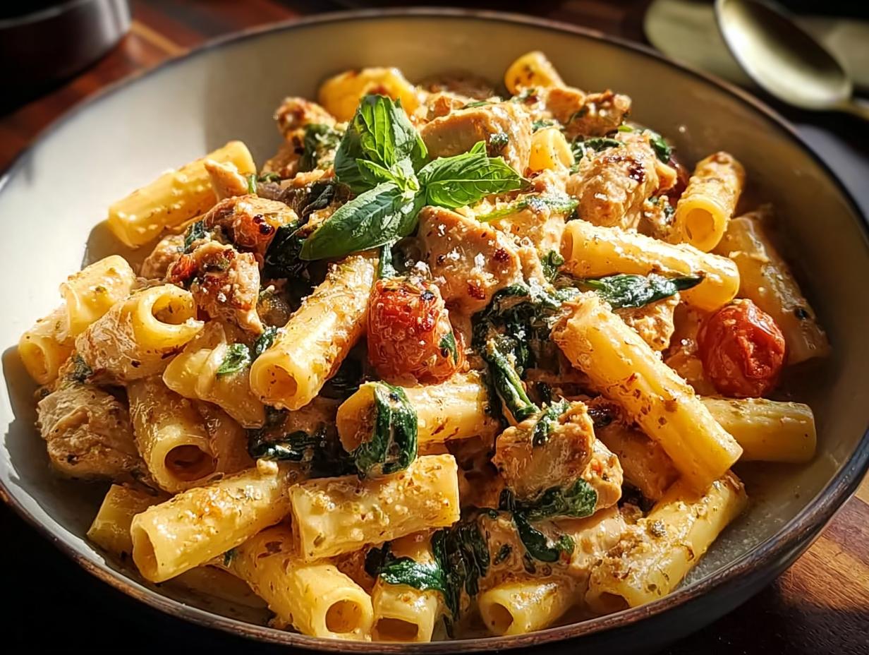 Spicy Tuscan Chicken Pasta: 2 Easy Weeknight Dinners - Spicy Tuscan Chicken Pasta - additional detail