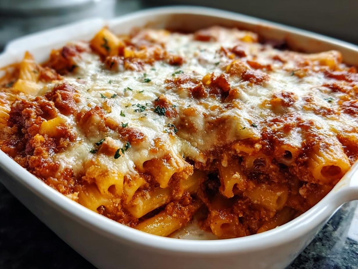 Three Cheese Baked Ziti