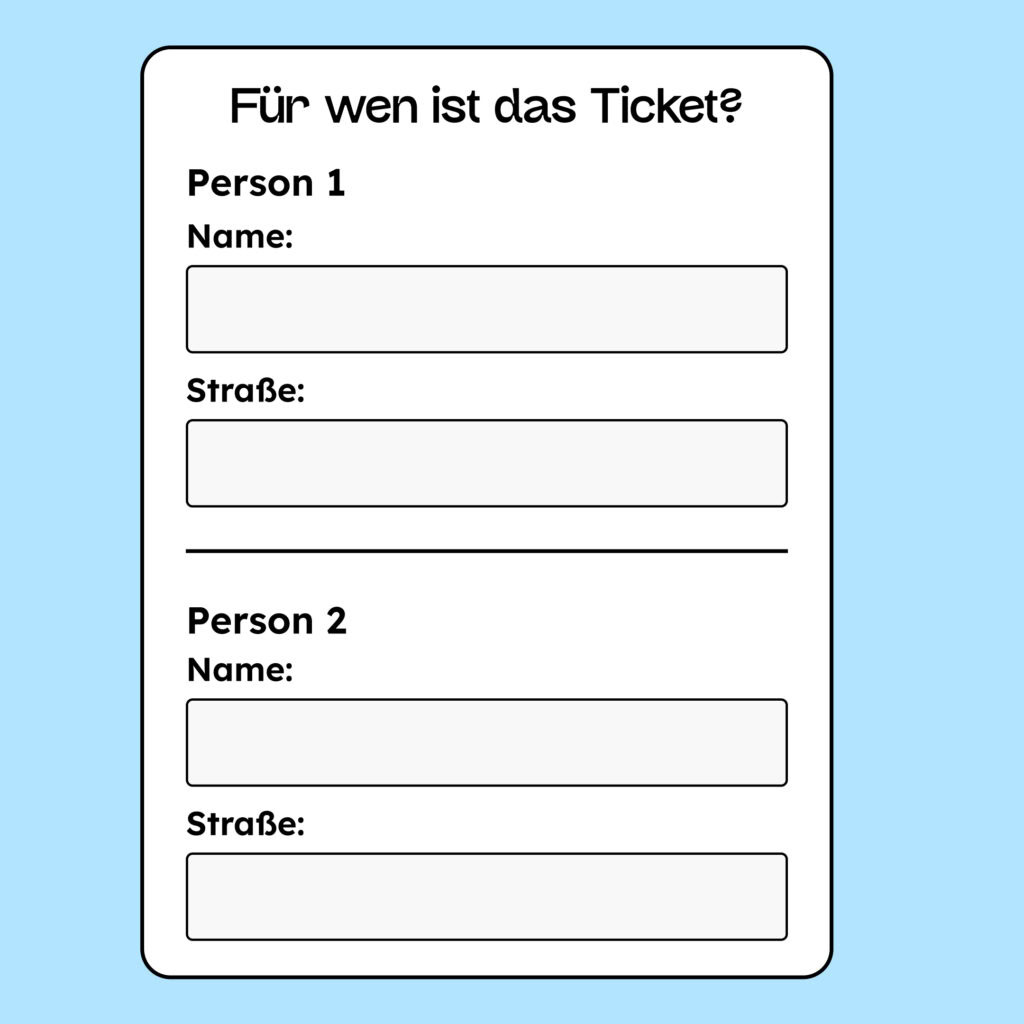 Ein Formular, in das man Daten von mehreren Personen eintragen kann.