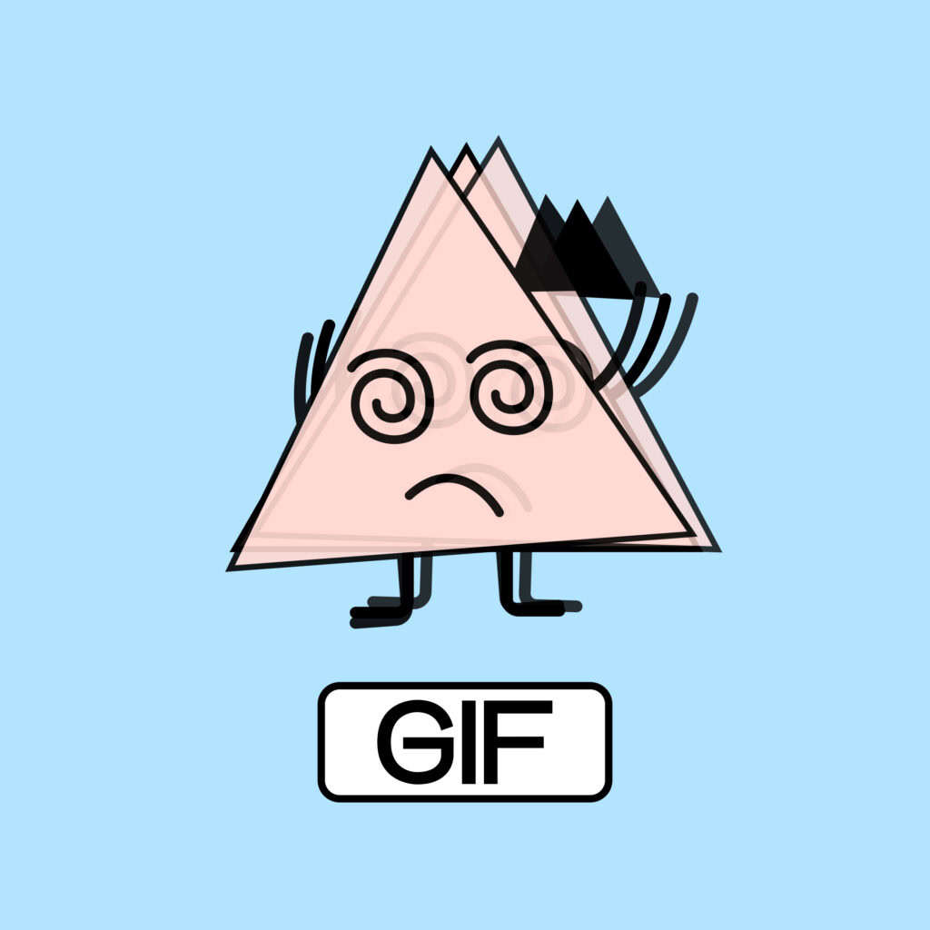 Unser Maskottchen Tine, dem ganz schwummrig ist, weil ein GIF zu viel geflackert hat!
