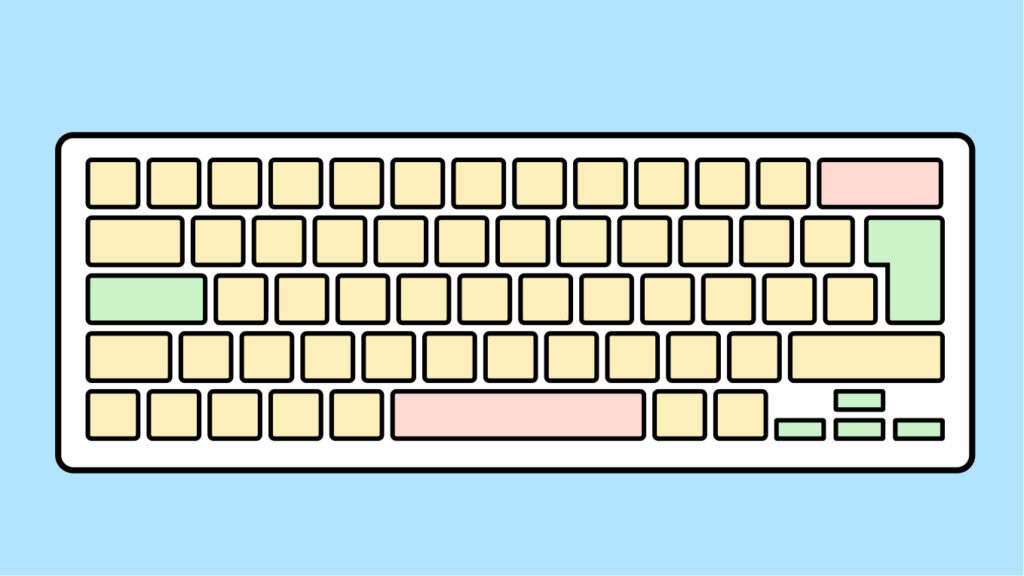 Eine Illustration einer Tastatur