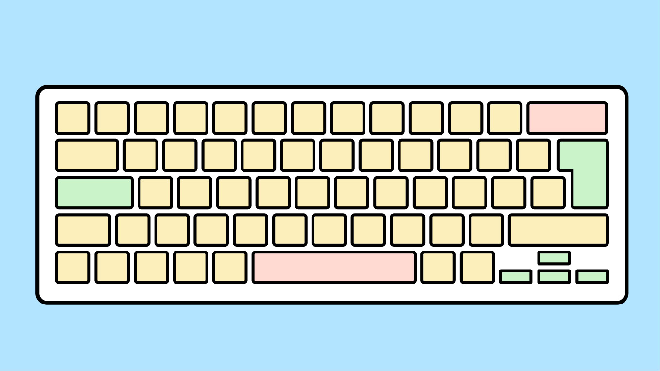 Eine Illustration einer Tastatur