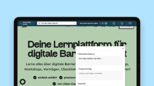 Screenshot des Tools während jemand einen Kommentar auf der Live-Webseite hinterlässt.