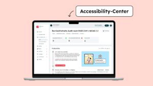Screenshot von unserem Accessibility-Center