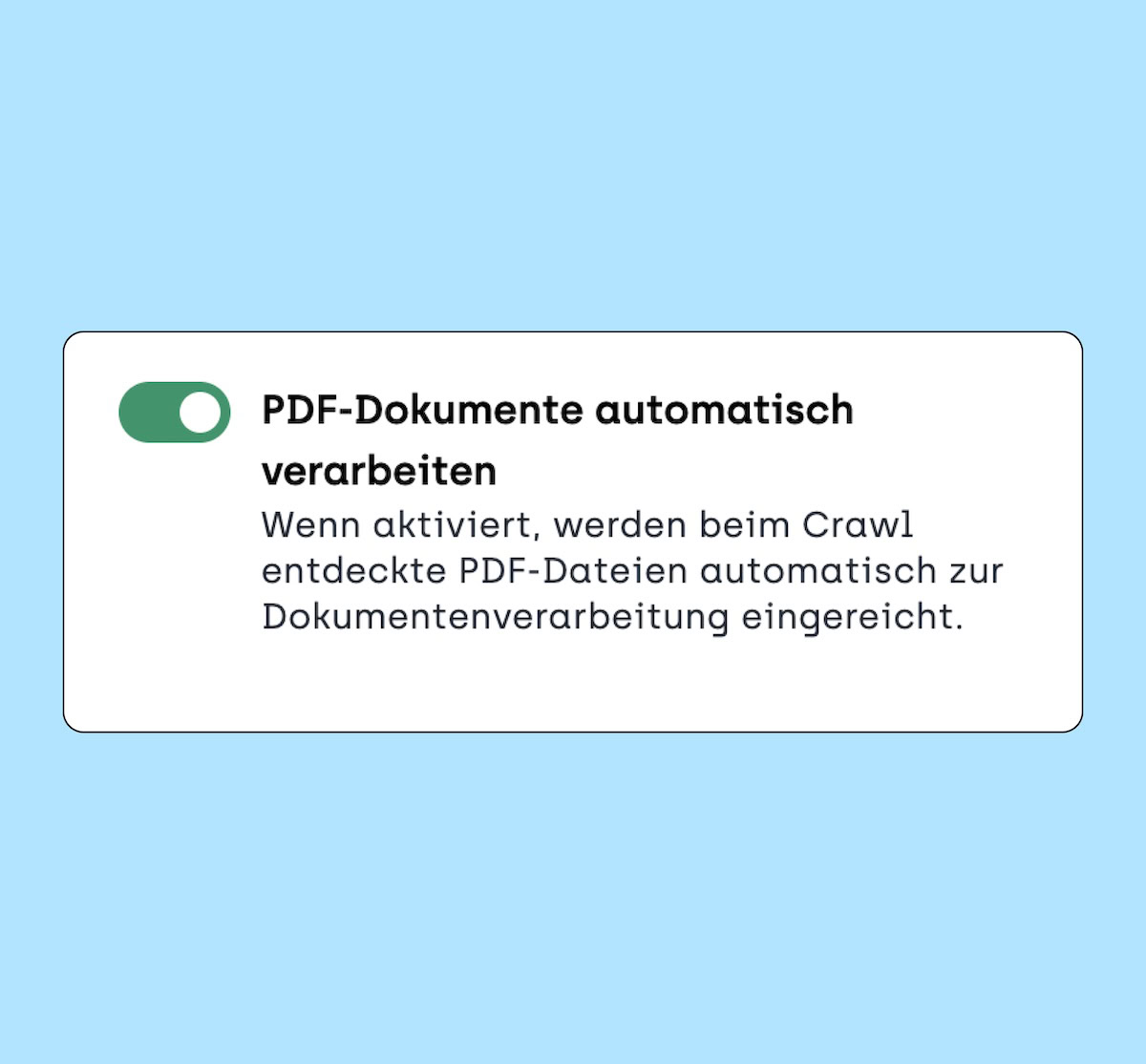 Ein Toggle, mit dem man automatisierte PDF-Prüfungen für die Seite anwählen kann.