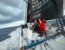 Lennart Burke und Melwin Fink an Deck der Class40 mit GEILE SEILE Logo – Yachttauwerk kaufen, von Profiseglern getestet und empfohlen