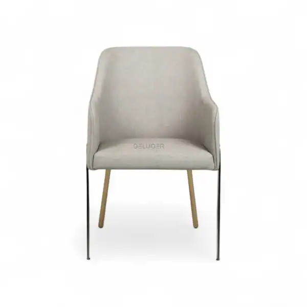 Modern upholstered armchair with wooden legs for stylish living rooms.