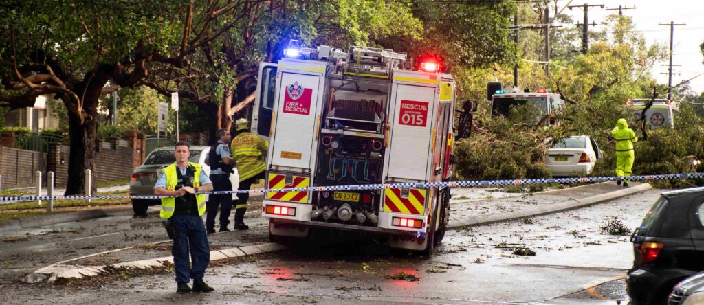 Electricians working in disaster recovery