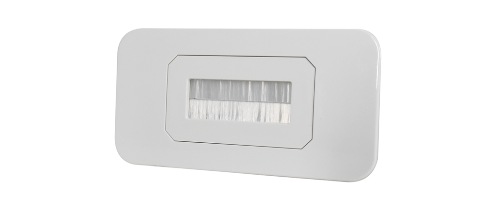Matchmaster – Slimline Outlet Plate with Brush Cover