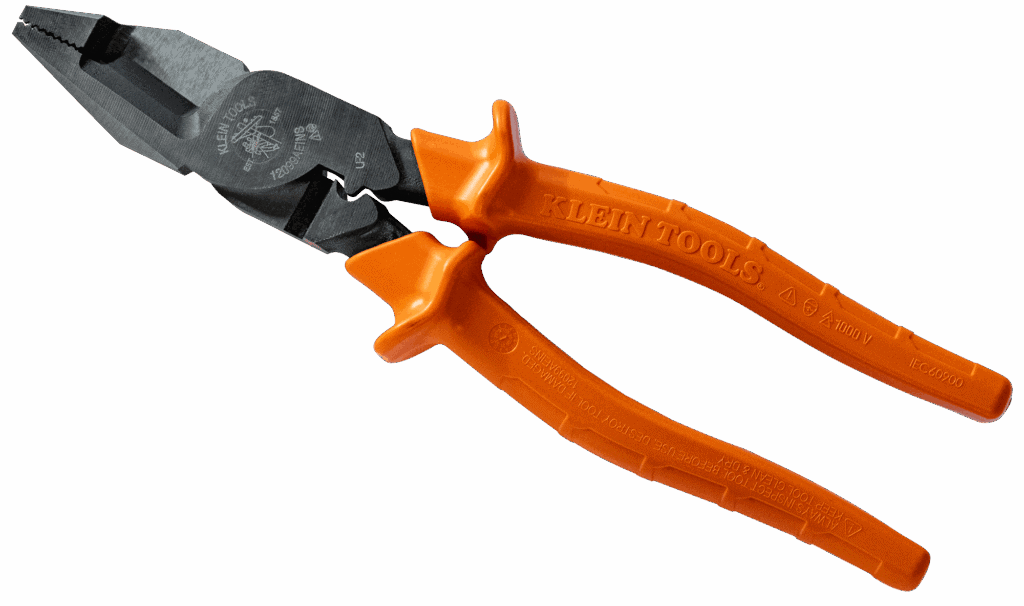 High-quality wire cutting pliers with orange handles for electrical work and precision cutting.