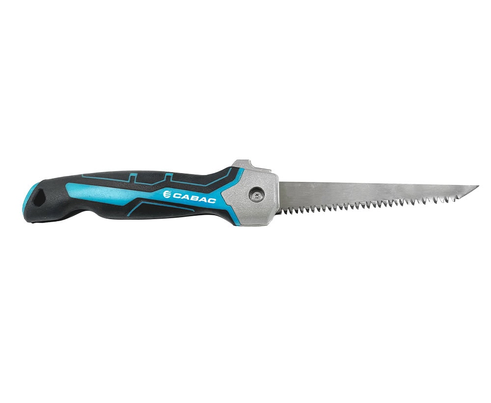 Cordless reciprocating saw with ergonomic handle and sharp blade for cutting tasks.