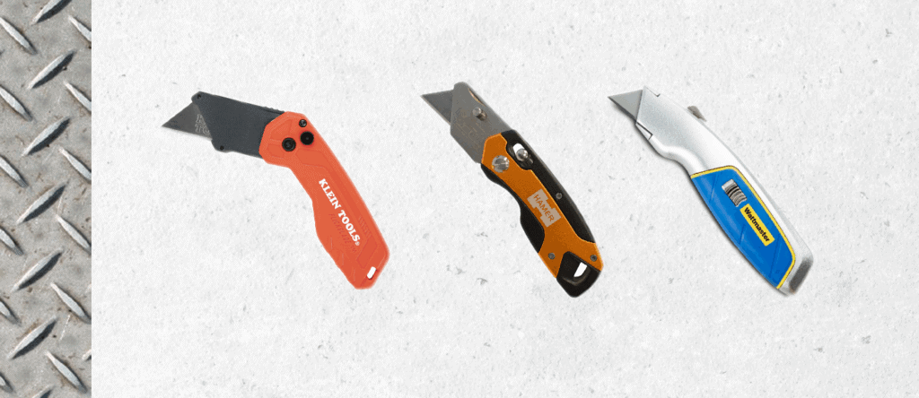 Precision utility knives with ergonomic handles for versatile cutting tasks.