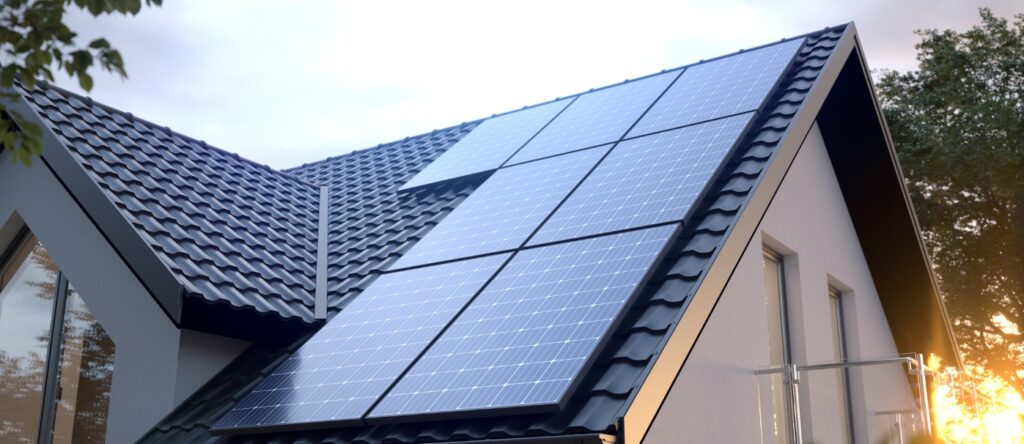 High-efficiency solar panels installed on a modern home roof in Australia.