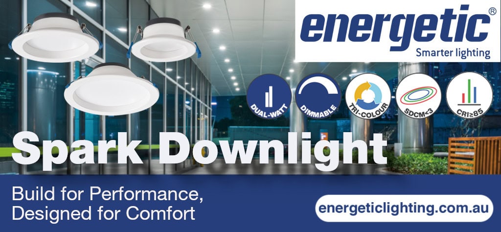 Energy-efficient Spark Downlight for modern Australian homes and commercial spaces.