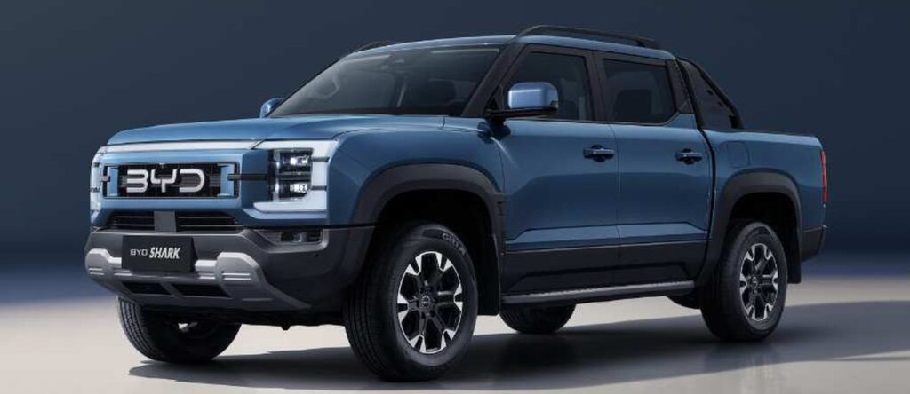 All-Terrain Blue Pickup Truck with Rugged Design and Modern Features.