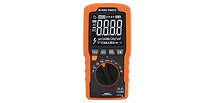 Digital clamp meter for electrical testing and troubleshooting, compact and easy to use.