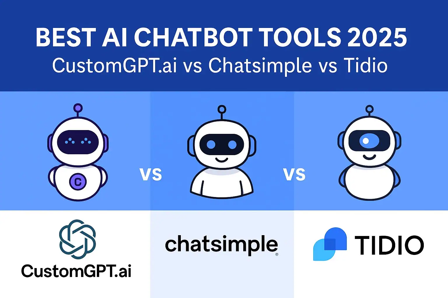 Best AI Chatbot Tools 2025 comparison banner