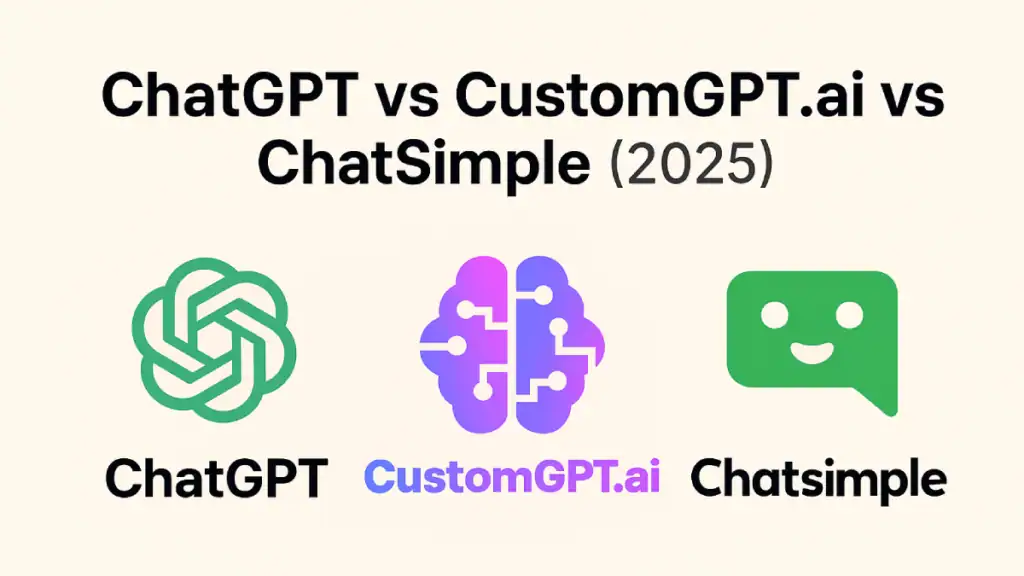 Chatgpt Vs Customgpt Vs Chatsimple Comparison 2025 Feature