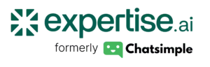 Expertise.ai logo – conversational AI platform formerly Chatsimple