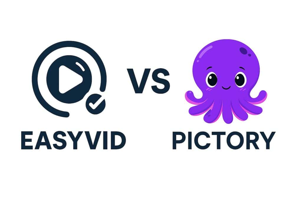 EasyVid vs Pictory comparison banner 2025 – best AI video generator for short-form content