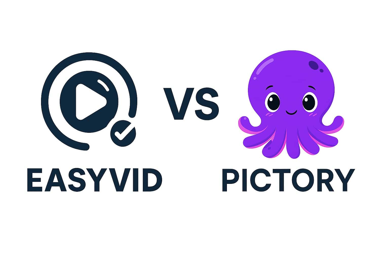 EasyVid vs Pictory comparison banner 2025