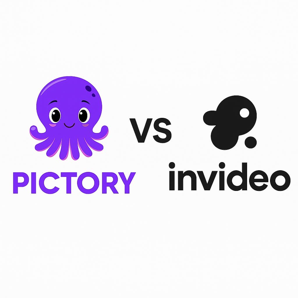 InVideo vs Pictory 2025 comparison banner — AI video generators