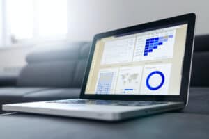 mental health poll results on laptop screen