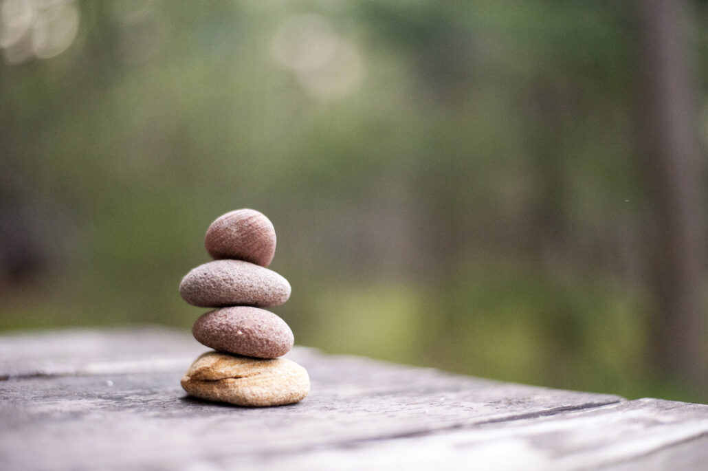 rocks stacked on top of one another