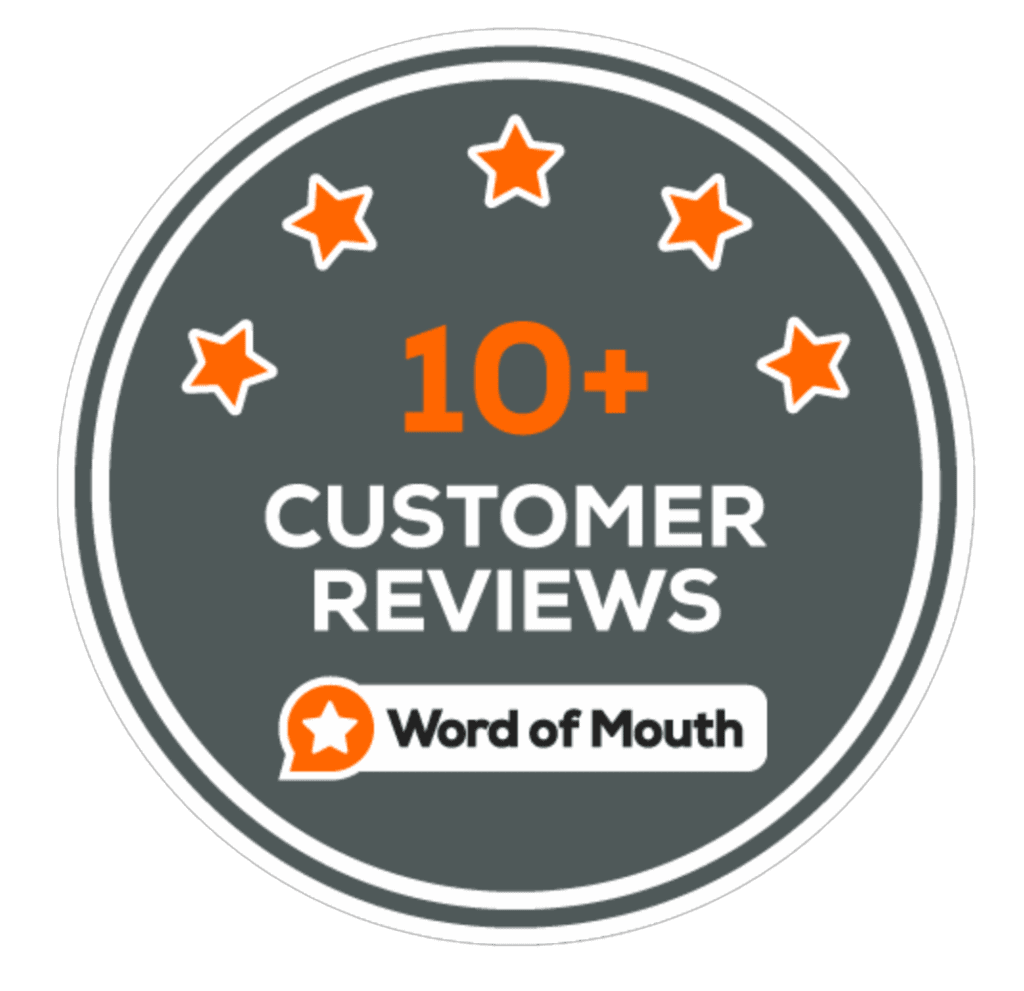 10 plus customer reviews Word of Mouth Award given to Georgie Greene Photography