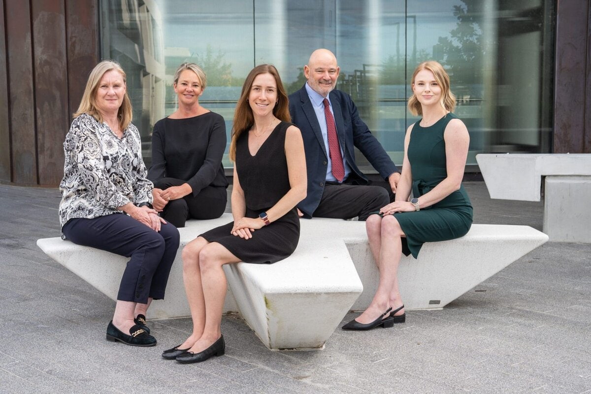 Group of five lawyers having a company group shot taken by professional photographer Georgie Greene in Sydney NSW