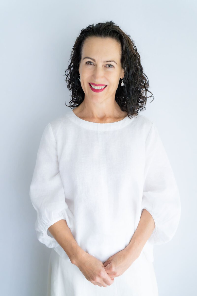 Beauty therapist having her personal branding portrait taken by Sydney professional photographer Georgie Greene