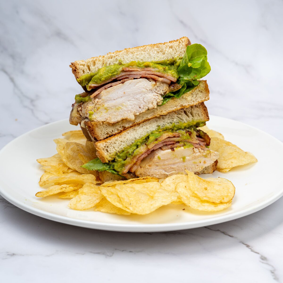 Chicken sandwich taken by Sydney food photographer Georgie Greene