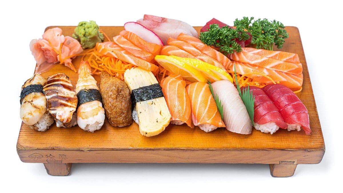 Sushi board taken by Sydney food photographer Georgie Greene