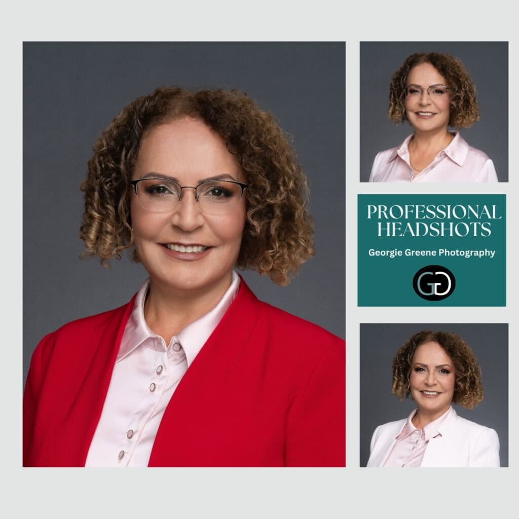 grid of headshots of a woman taken by Sydney headshot photographer Georgie Greene to illustrate her Professional Headshot Package