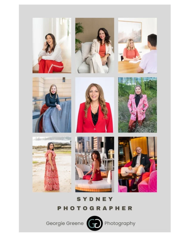 Red is the theme for these headshots, personal branding and dating photos.