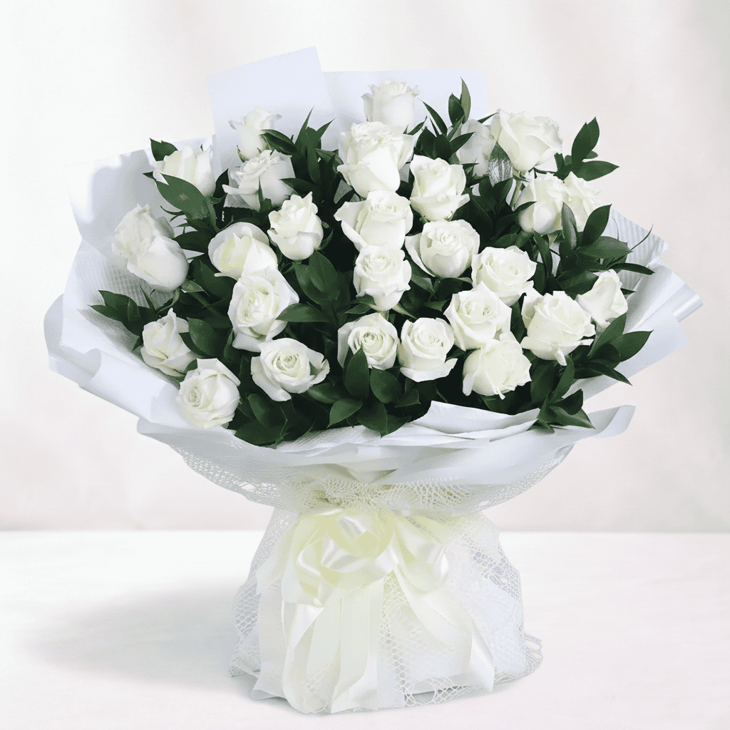 Sophisticated White Roses