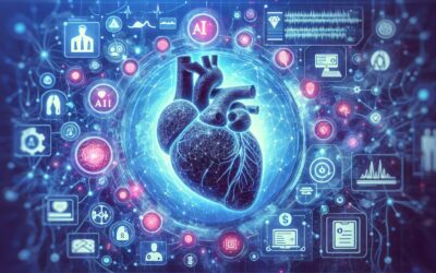 AI-powered digital heart health monitoring and medical technology illustration.