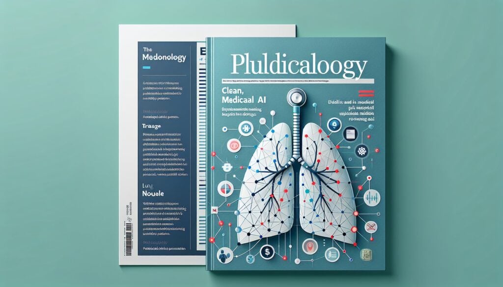 AI-powered medical illustration of lungs with digital and medical AI elements for healthcare innovat.